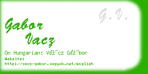 gabor vacz business card